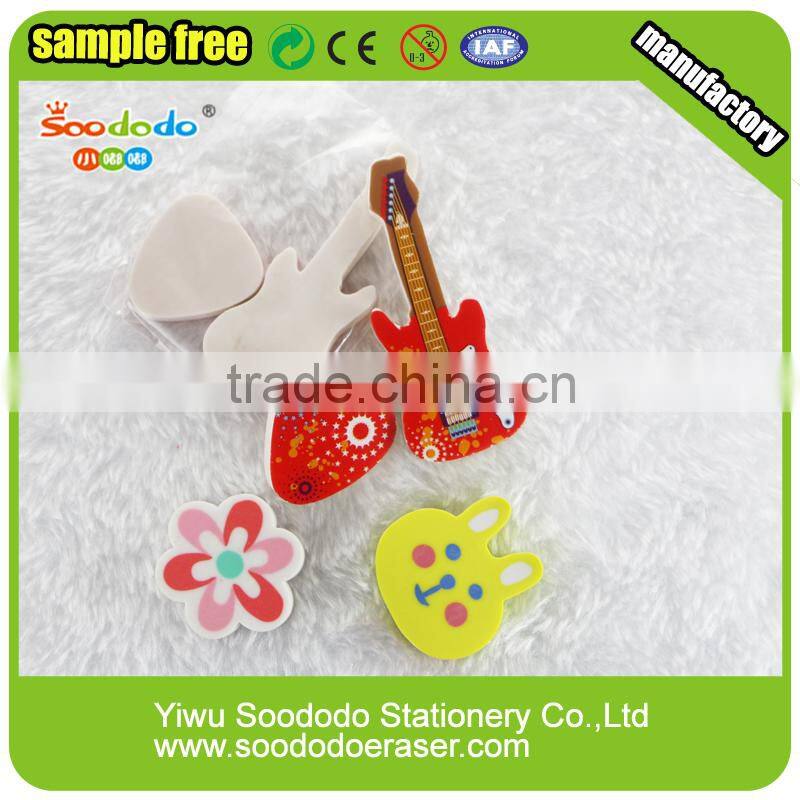 3D Guitar Shape Musical Rubber Eraser