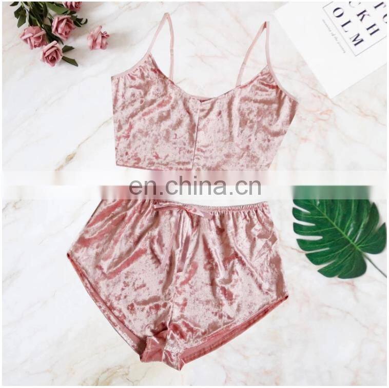 2020 New Fashion Customized Comfortable Casual Knit Pajama Set Plus Size Women's Sleepwear