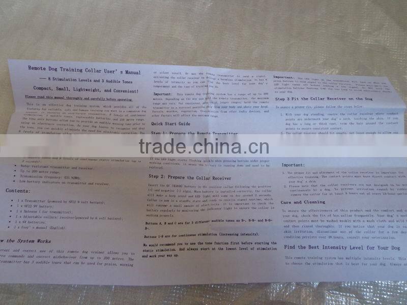 Cheap 200M Waterproof Dog Remote Control Pet Training Collar