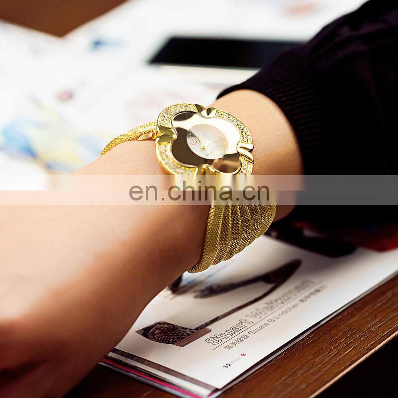 BAOHE JA002-A 2pc Women Quartz Watch Fashion Luxury Brand Diamond Butterfly Gold Watch For Women