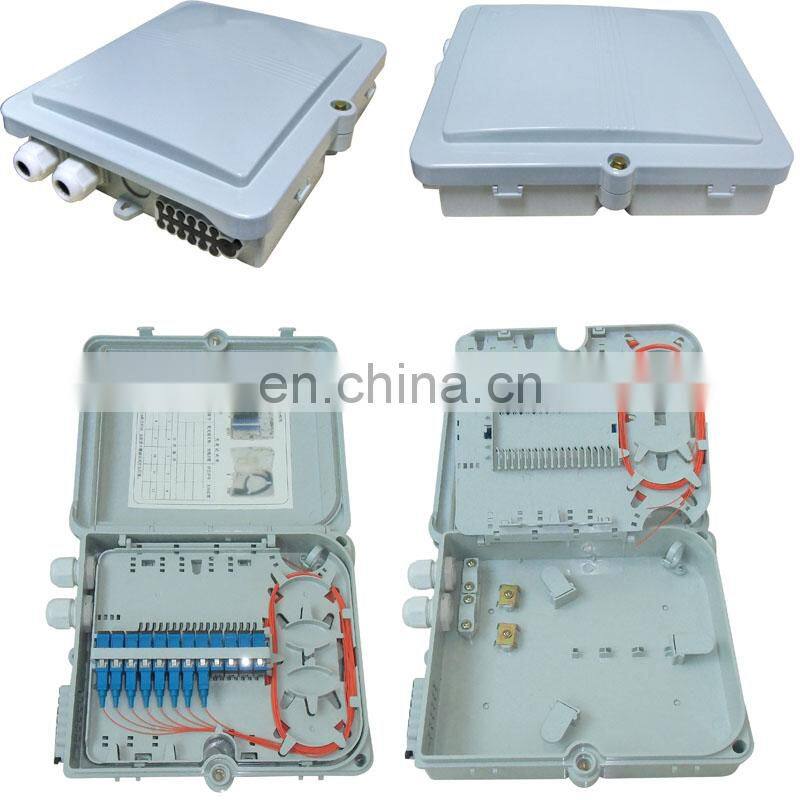 ABS material 2 inlet port 12 outlet ports engineer plastic Fiber Demarcation Closure FTTH Mini Optic Terminal drop Box