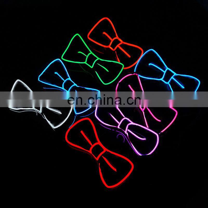 Led Light Up Bow Tie Neon Necktie Masquerade Party Luminous Bow Tie Glow In The Dark Birthday Wedding Cosplay Costume Supplies