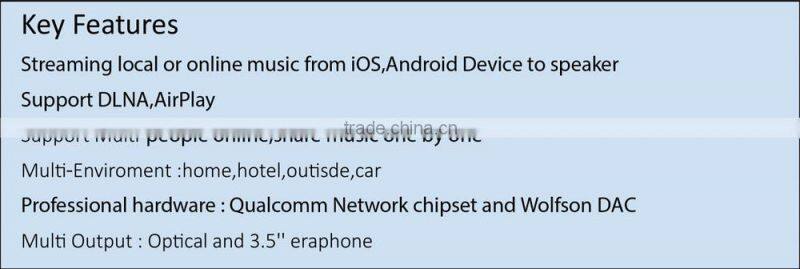 wifi music streaming receiver, New Airplay DLNA(DMR) Music Radio Receiver iOS & Android Airmusic Air music WIFI Audio Receive