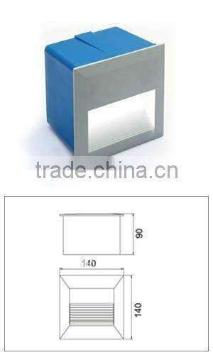 3w led recessed wall light