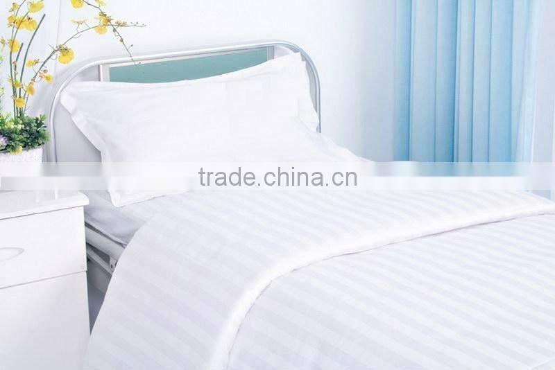 hotel embroidered cotton stripe bed sheet sets