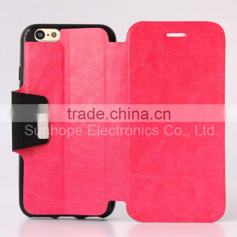 pu leather wallet cases with cards holder for iphone 6 6S leather cover
