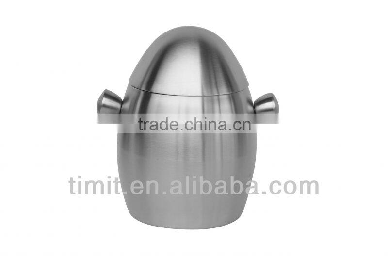 Egg shapped Double Wall Wine Ice Bucket/Wine Cooler with shank