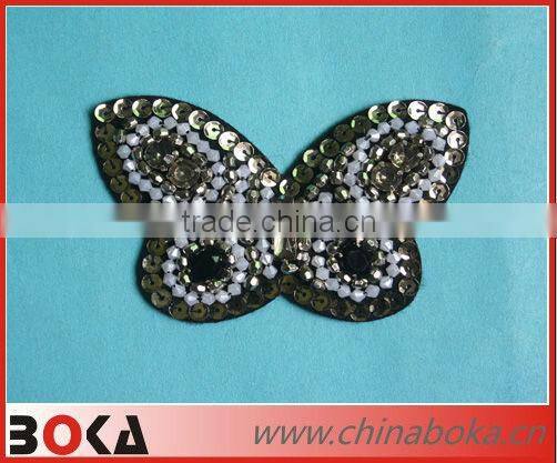 Beaded rhinestones bridal applique