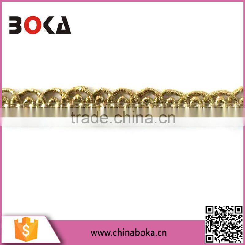 BOKA Gold Metallic Cord Braid Lace