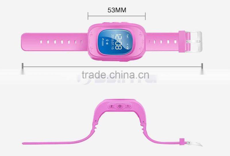 Silicone SOS Phone Emergency GPS Tracker Kid Phone Wrist Watch With SIM Card Slot Phone Call For Children Old People