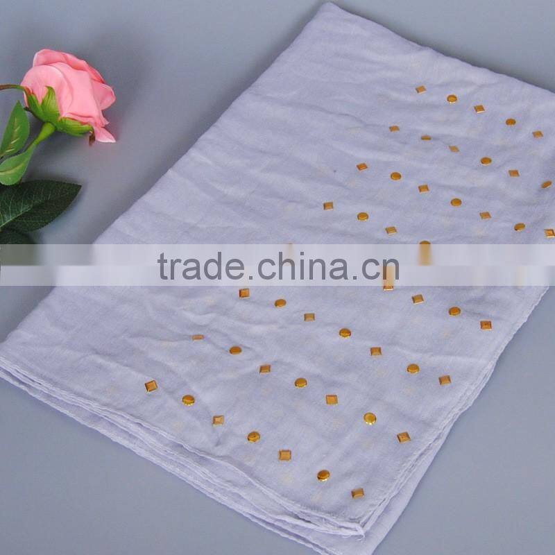 Trend All-match Rhinestud Fixed Muslim Women Head Hijab Shawl