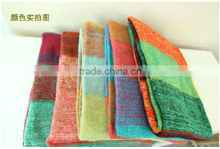2014 Fashion Colorful Circle Loop Winter Knitted Scarf