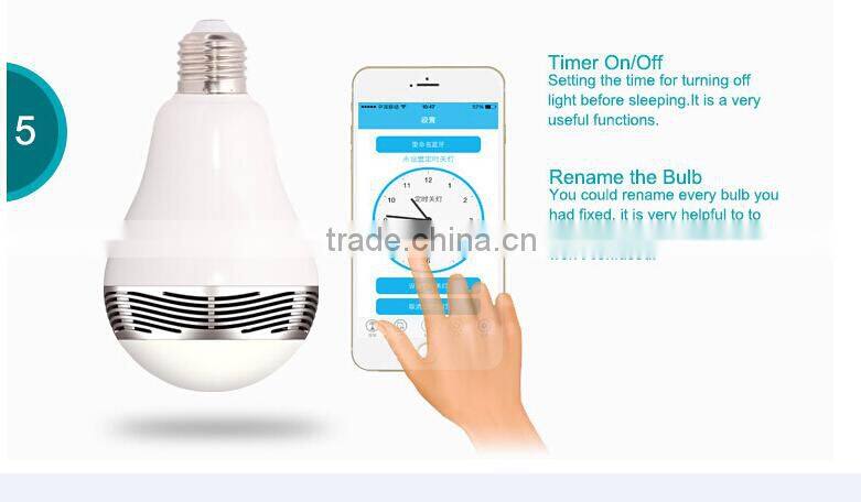 2015 new products led bulb bluetooth speaker controller support ios/android wholesale