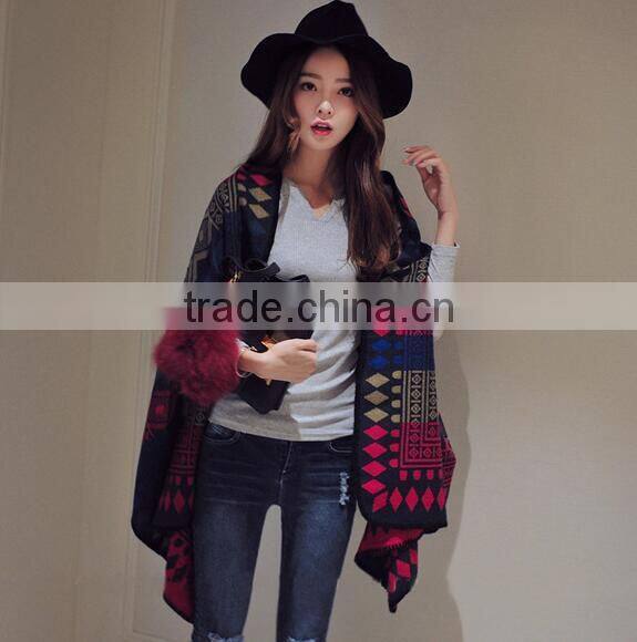 Winter Warm Fashion Ladies Cashmere Tartan Shawl Scarf Manufacturer