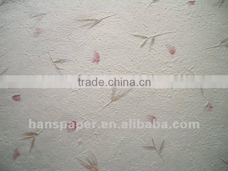 handmade paper with petals and leaves