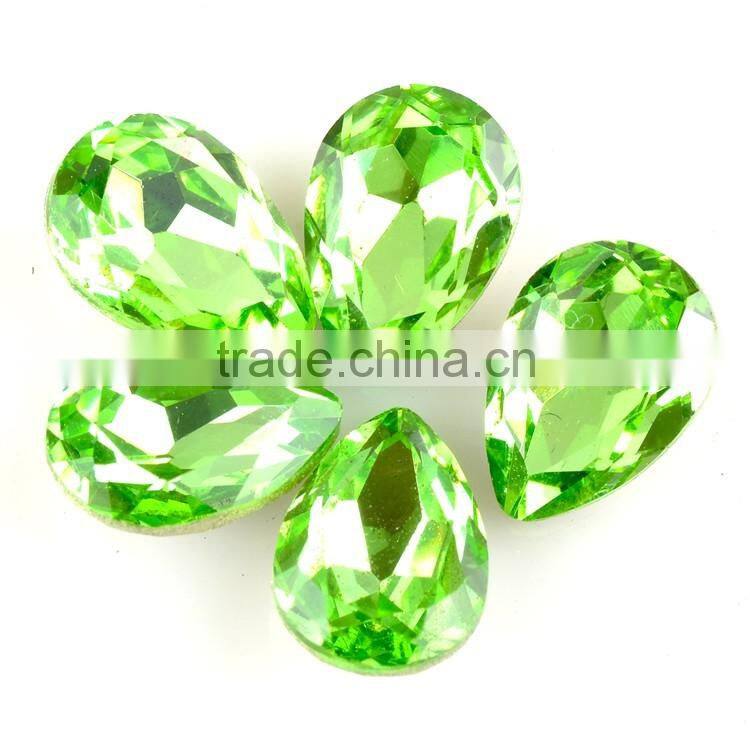 Best quality and price Pearshape strass stone, crystal beads for clothing