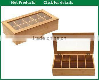 Hot Popular Handcrafted Blue Wooden Tea Box,Wooden Tea Case