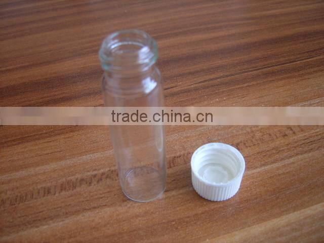 10ml/15ml clear glass vial with white cap