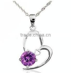 High Quality amethyst heart pendant