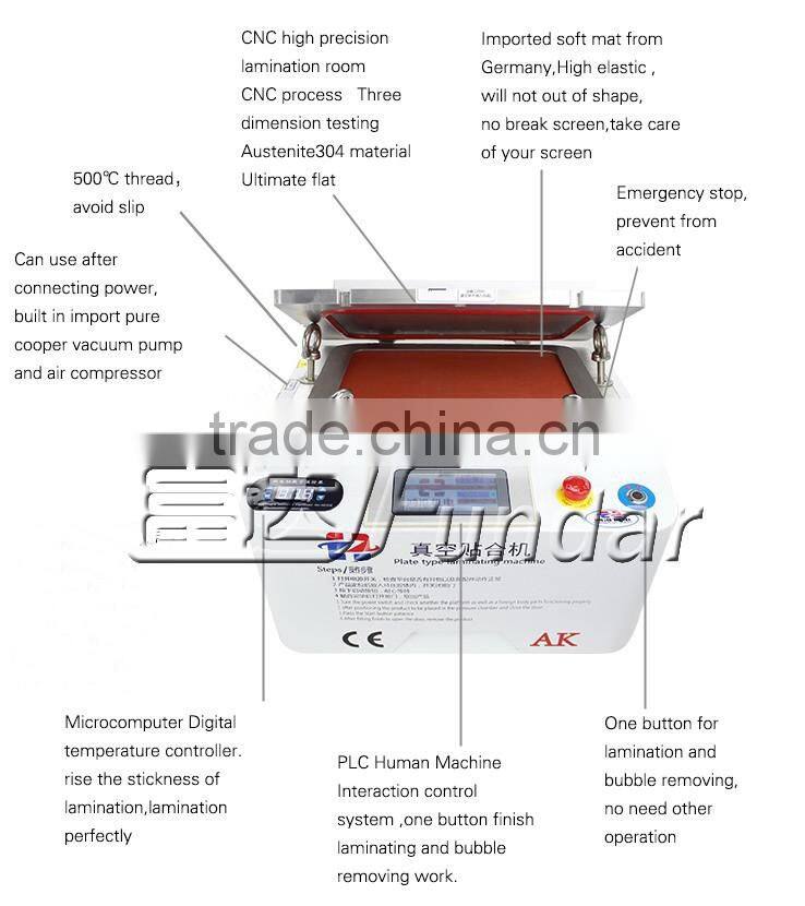 Top New 888A all-in-one touch screen OCA vacuum laminator