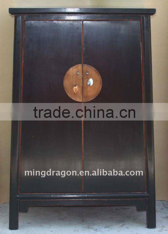 Chinese Antique Cyan Wardrobe / Wedding Cabinet
