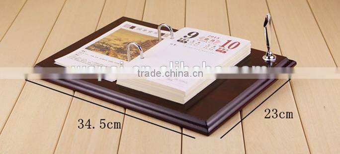 luxury new style 2015 wooden calendar office use gift business gift decoration