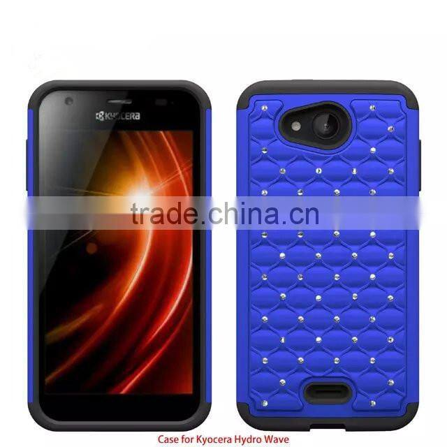 Keno Shining Diamond-studded Armorbox Drop Resistant Silicone Case for Kyocera Hydro Wave