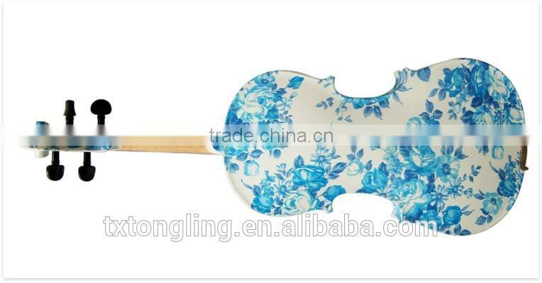 Solid Wood Blue Color Violin Oud Musical Instrument TL-1201