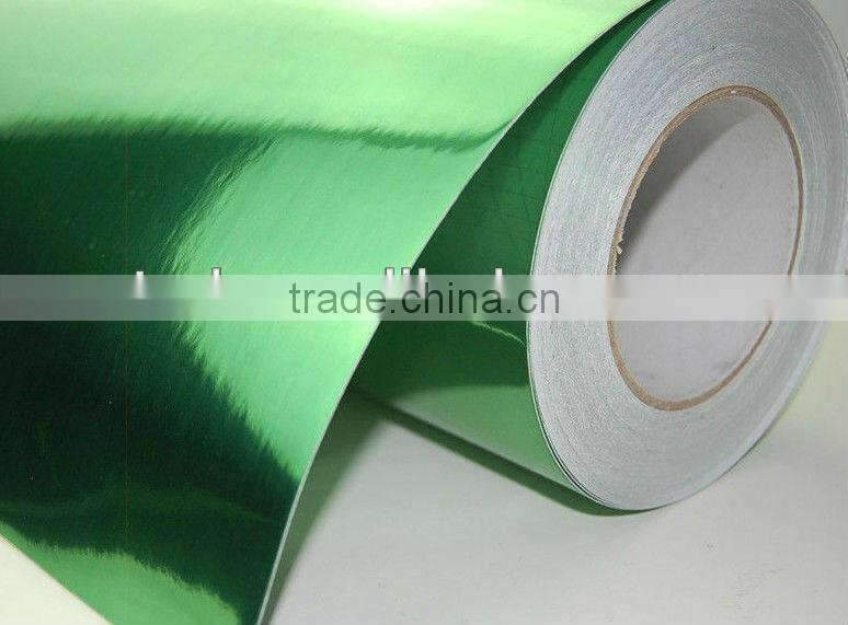 black chrome mirror vinyl film with bubbles free