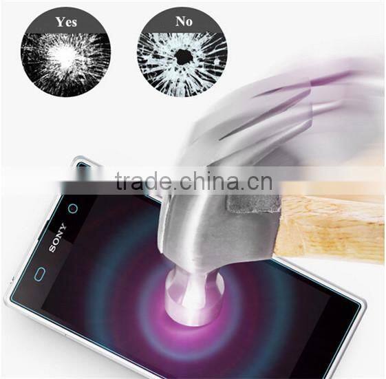 Factory price Top selling clear 0.2mm tempered glass screen protector for sony xperia z3