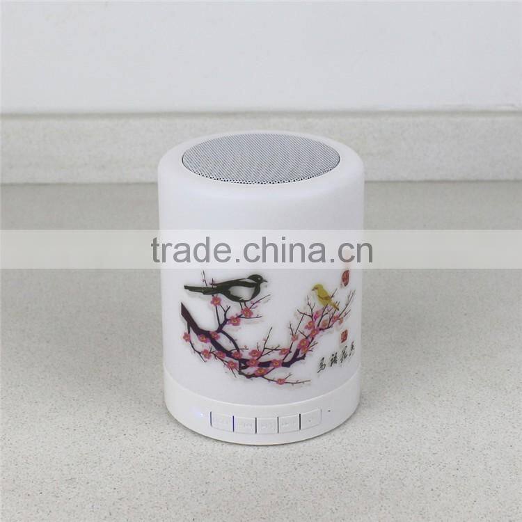 Low Price Factory Outlets Intelligent Bluetooth Touch Sensor Led Table Speaker Lamp with Mini Speaker