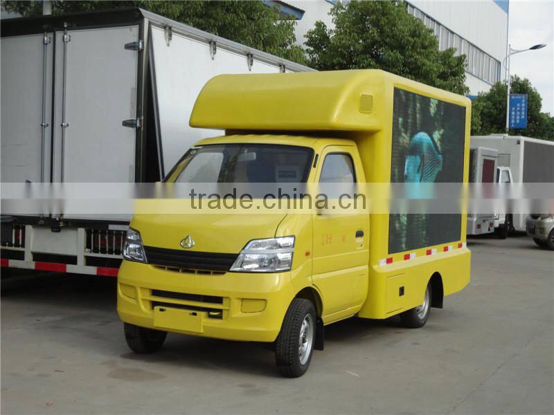 Bottom price changan small led mobile advertising vehicle