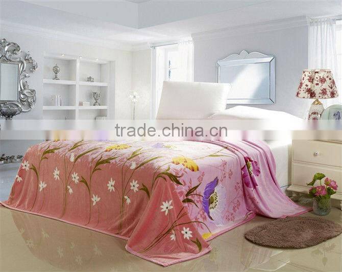 100%Polyester Printed Coral Fleece/Flannel Fleece Blanket