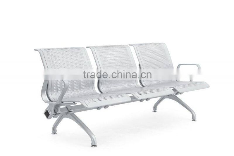 Commerical price silver aluminium waiting chair