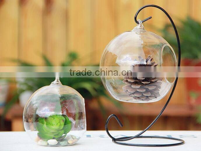 hand blown different types clear glass vase terrarium for home