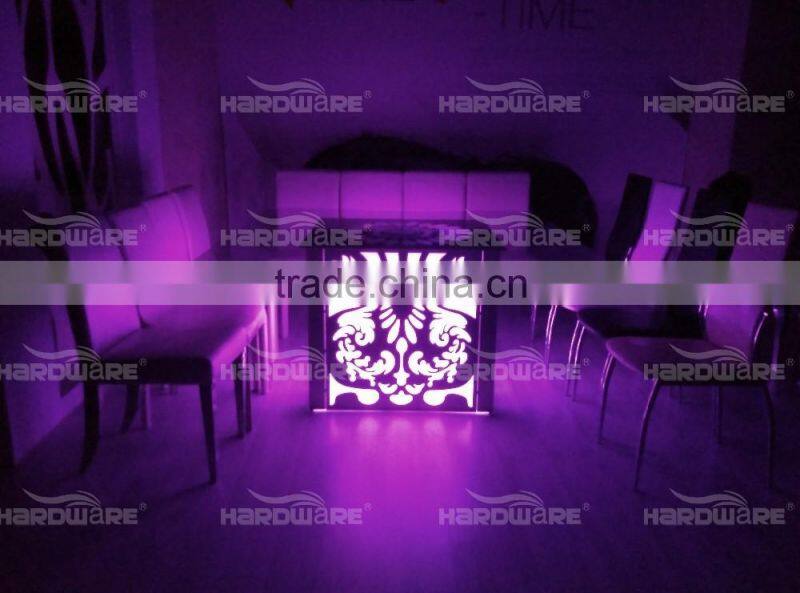 foshan banquet and wedding led light bar table and chairs led wedding table