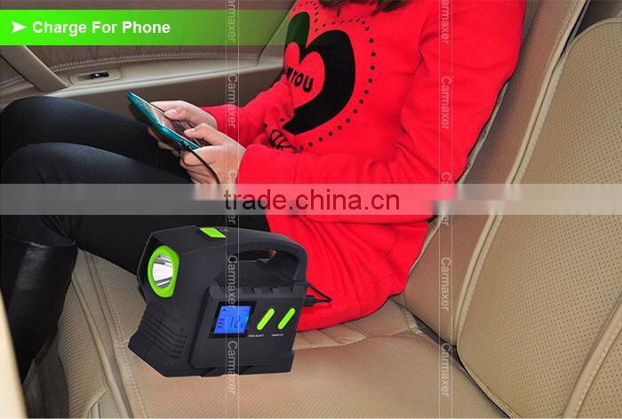 12v / 24v bus and truck multi-function portable jump starter power station with big capacity 23,100 mAh