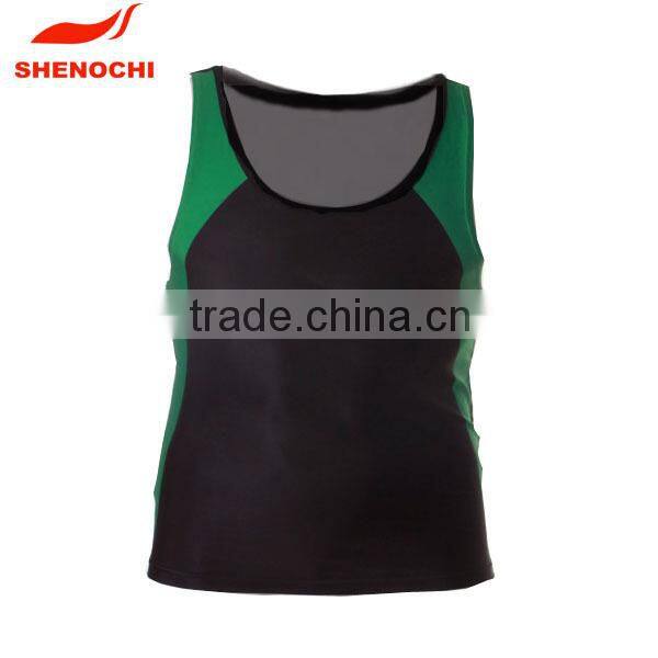 Custom Sublimation Printing Dry Fit Running wear Singlets
