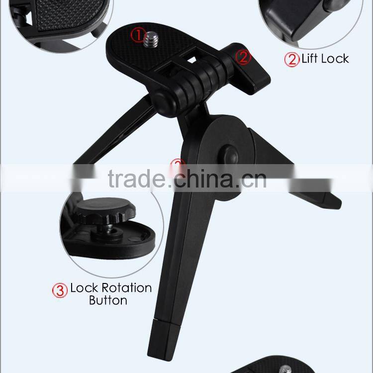 Carry-home Universal Mounting Phone Tripod for Phone and Camera with Metal Holder