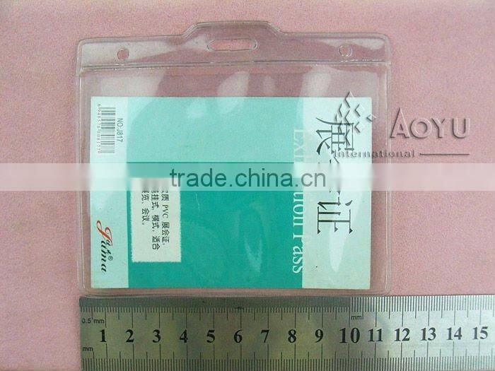 transparent soft pvc id card holder
