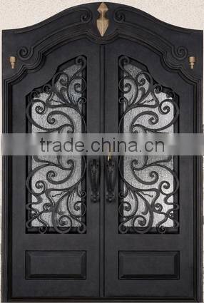 Top-selling artistic wrought iron double gate