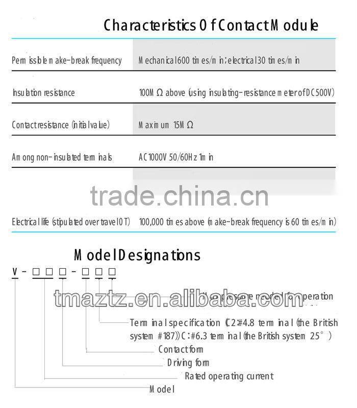 15A 250VAC Snap Action Micro Swtich with CE Approval omron micro switch