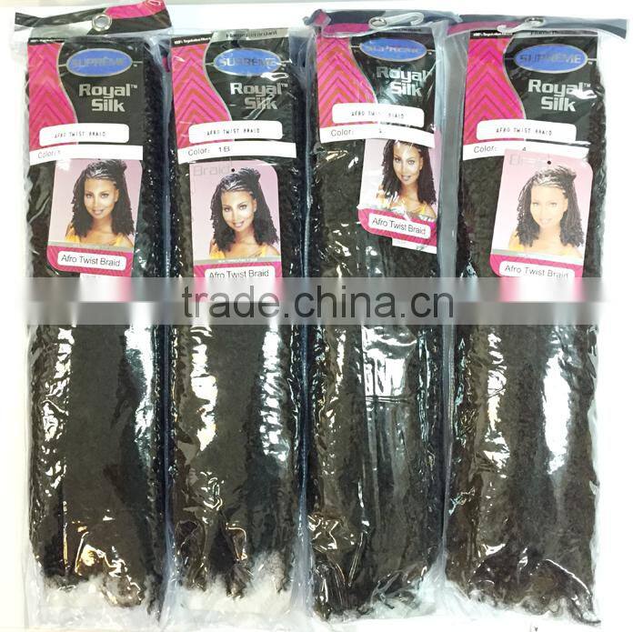 Afro Twist Kinky Marley Braiding Crochet synthetic afro kinky hair extension marley hair braid wholesale price