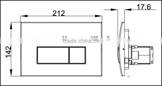Toilet Dual Flush Push Button Stainless Steel Control Plate for Concealed Cistern Made in China