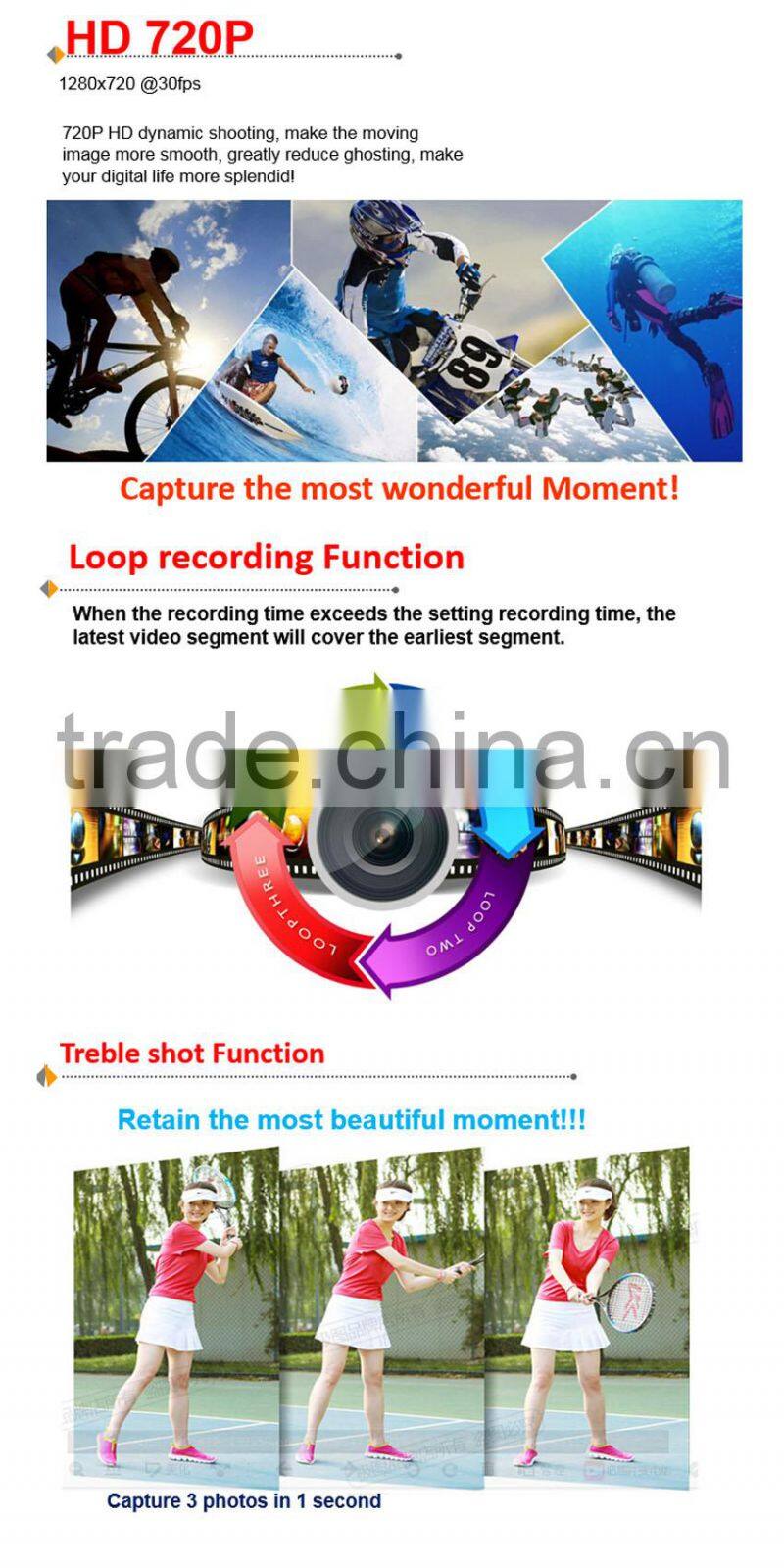 HD 720P Action Camera