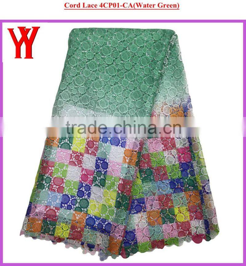 Nigerian lace fabric african cord lace samples cotton embroidered lace collar