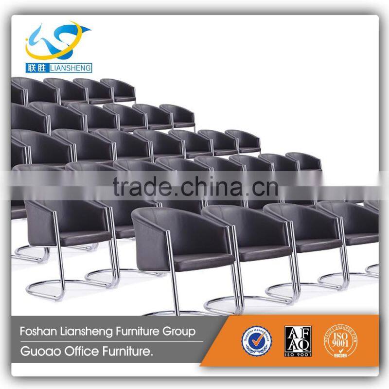 modern comfortable cheap price of office leather metal frame single sofa S419