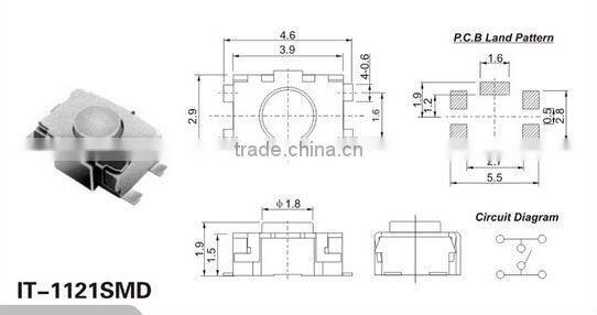 3*6 Tact switch &Miniature Type Digital Camera Push bottom Tact Switch