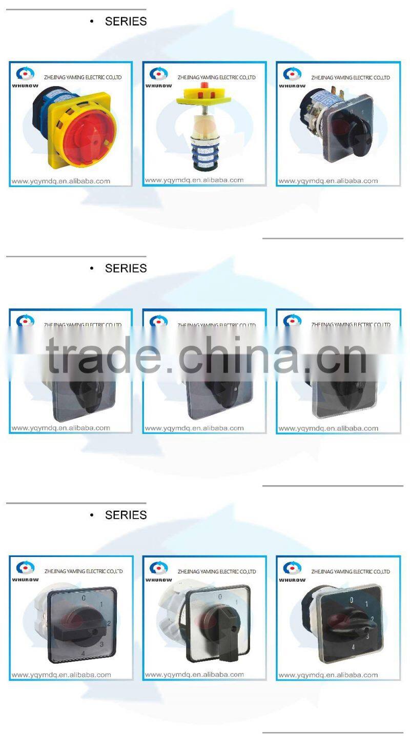 Rotary switch YMZ12-50/4 changeover cam combination switch 4 poles 14 positions 14 terminals 50A Ui 690V sliver point contacts