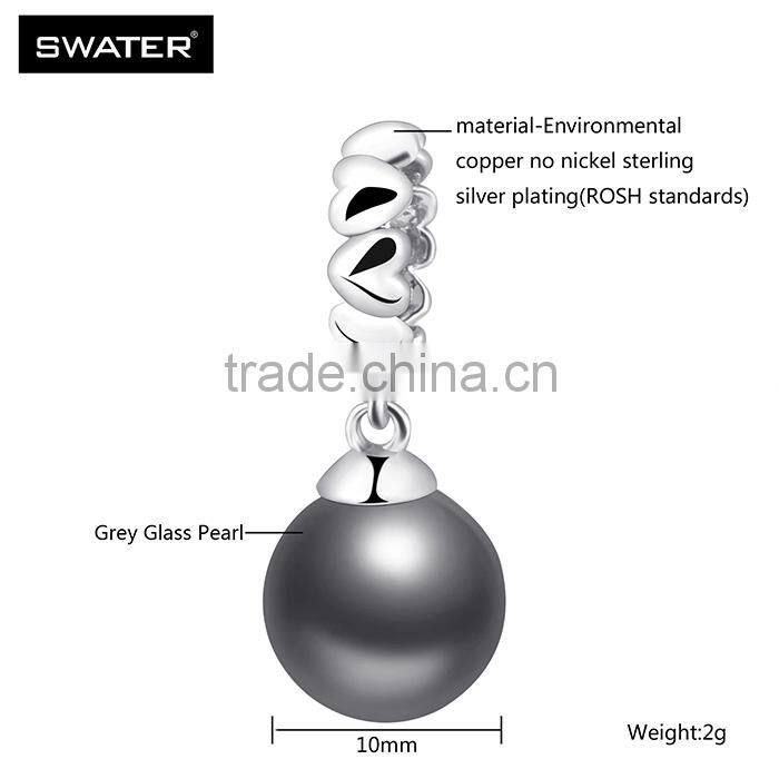 Wholesale Products Grey White Bead Bracelet Charm